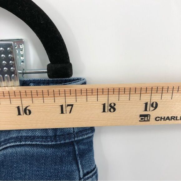 J. Jill Kick-Flare Ankle Jean Womens 16 Blue Raw Hem - Picture 9 of 12